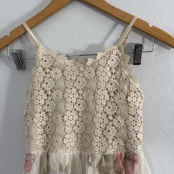 Zunie Dress Kids Floral 8 Tulle Tiered Ball Gown Formal Party Holiday - Picture 2 of 10